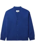MM6 Maison Margiela cut-out fine-knit cardigan - Blue