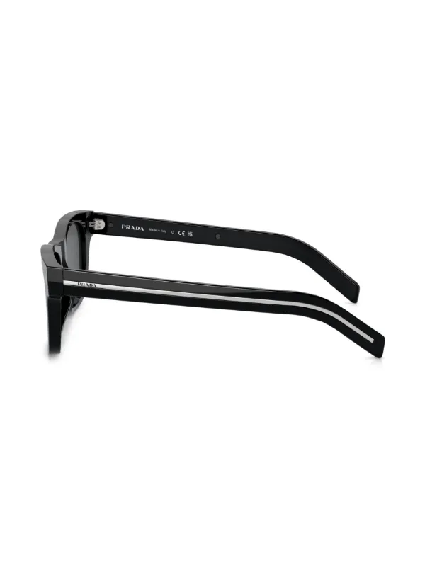 Prada Eyewear logo-engraved square-frame Sunglasses | Black