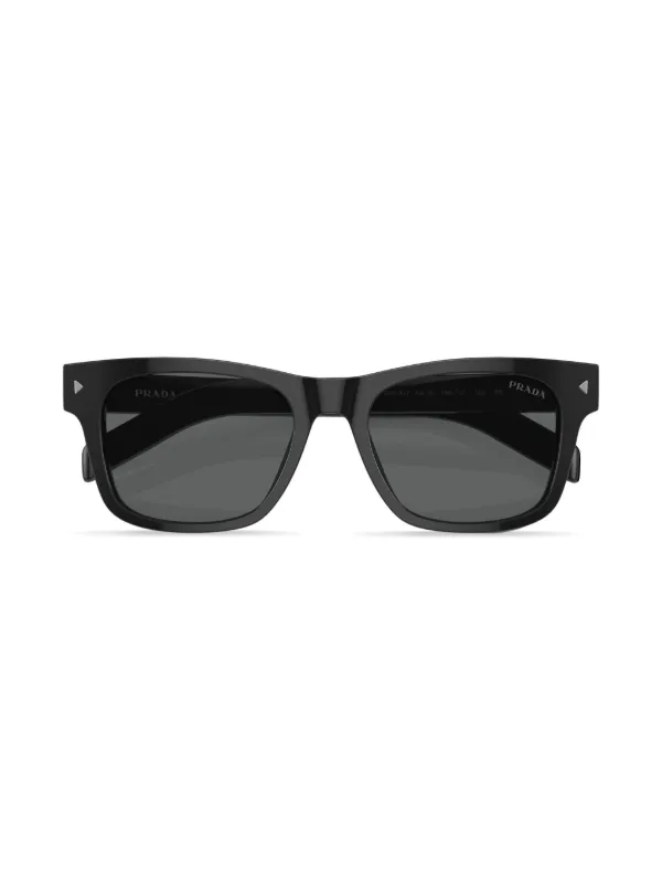 Prada Eyewear logo-engraved square-frame Sunglasses | Black