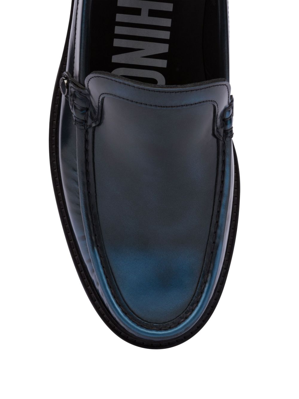 Moschino Leren loafers Blauw