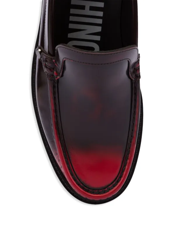 Moschino Mocasines Con Efecto Desgastado Rojo FARFETCH PE