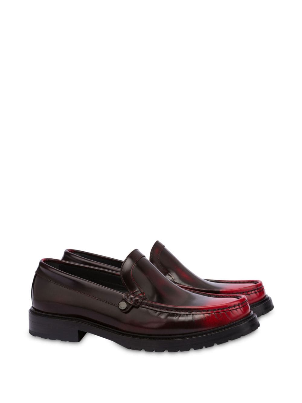 Moschino Leren loafers - Rood