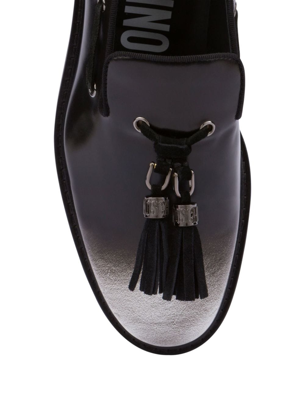 Moschino tassel-detail leather loafers Black