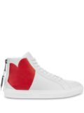 Moschino heart-print hi-top sneakers - White