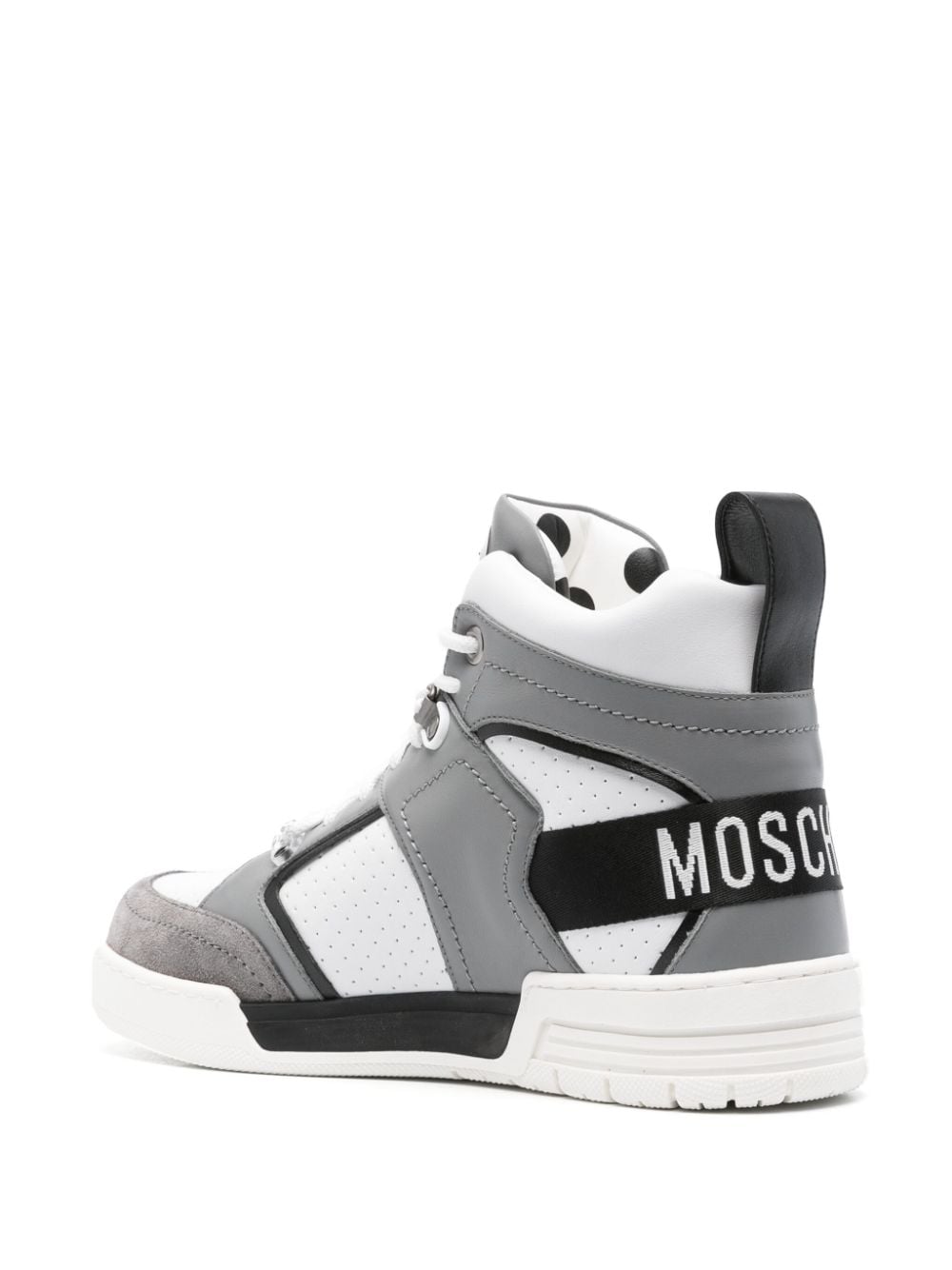 Moschino High-top sneakers met vlakken Wit