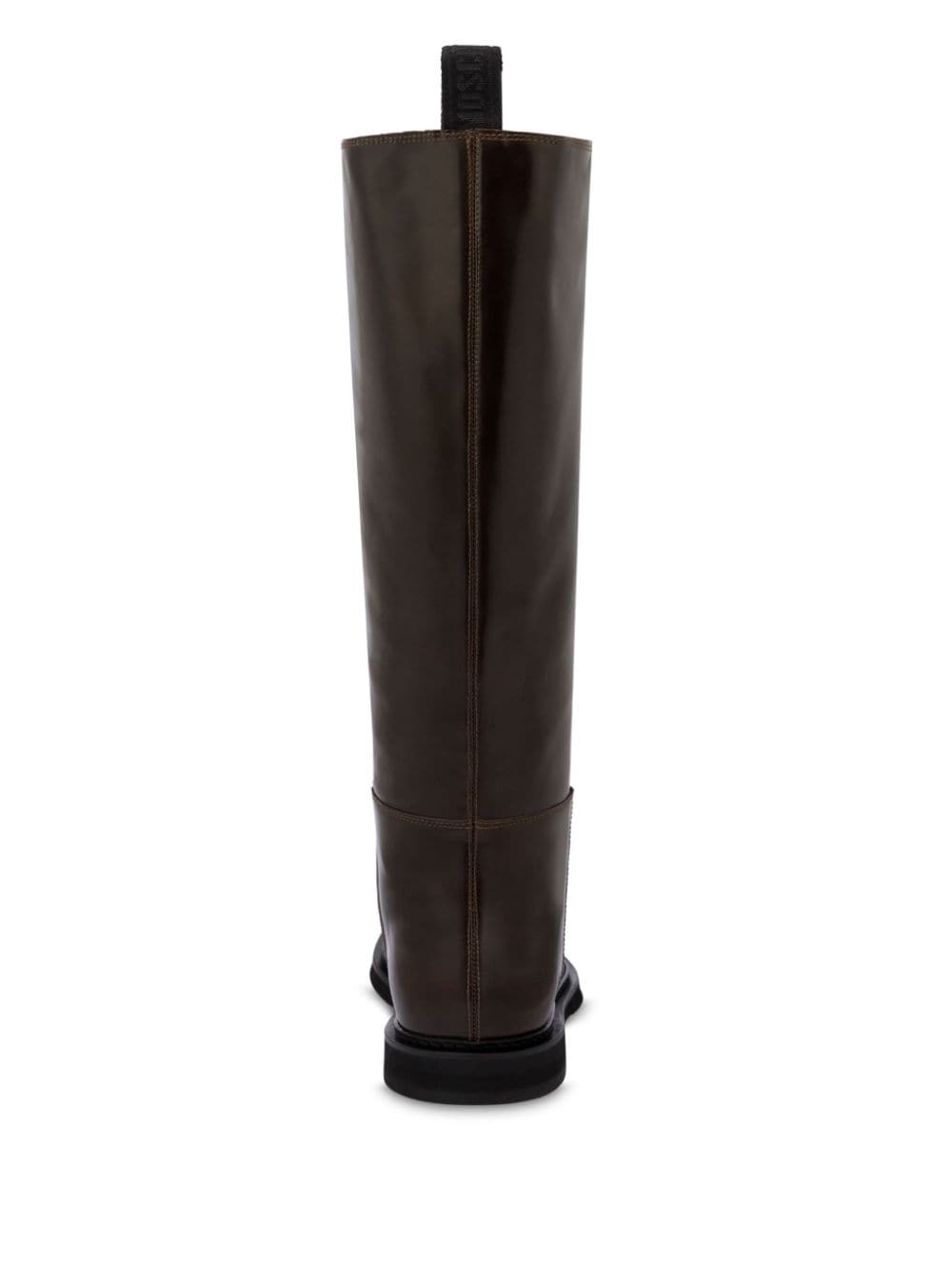 Shop Moschino Gradient Effect Boots In Brown