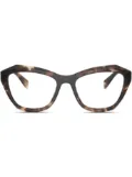 Prada Eyewear tortoiseshell geometric-frame glasses - Brown