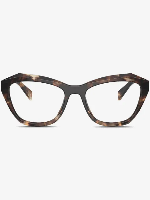 Prada Eyewear tortoiseshell geometric-frame glasses
