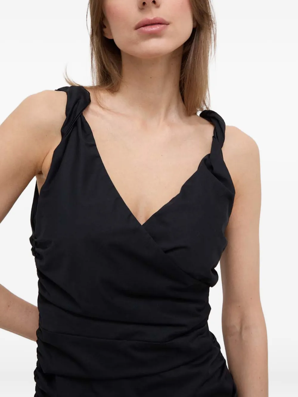 PINKO Mini-jurk met gedraaid detail en ruches Zwart