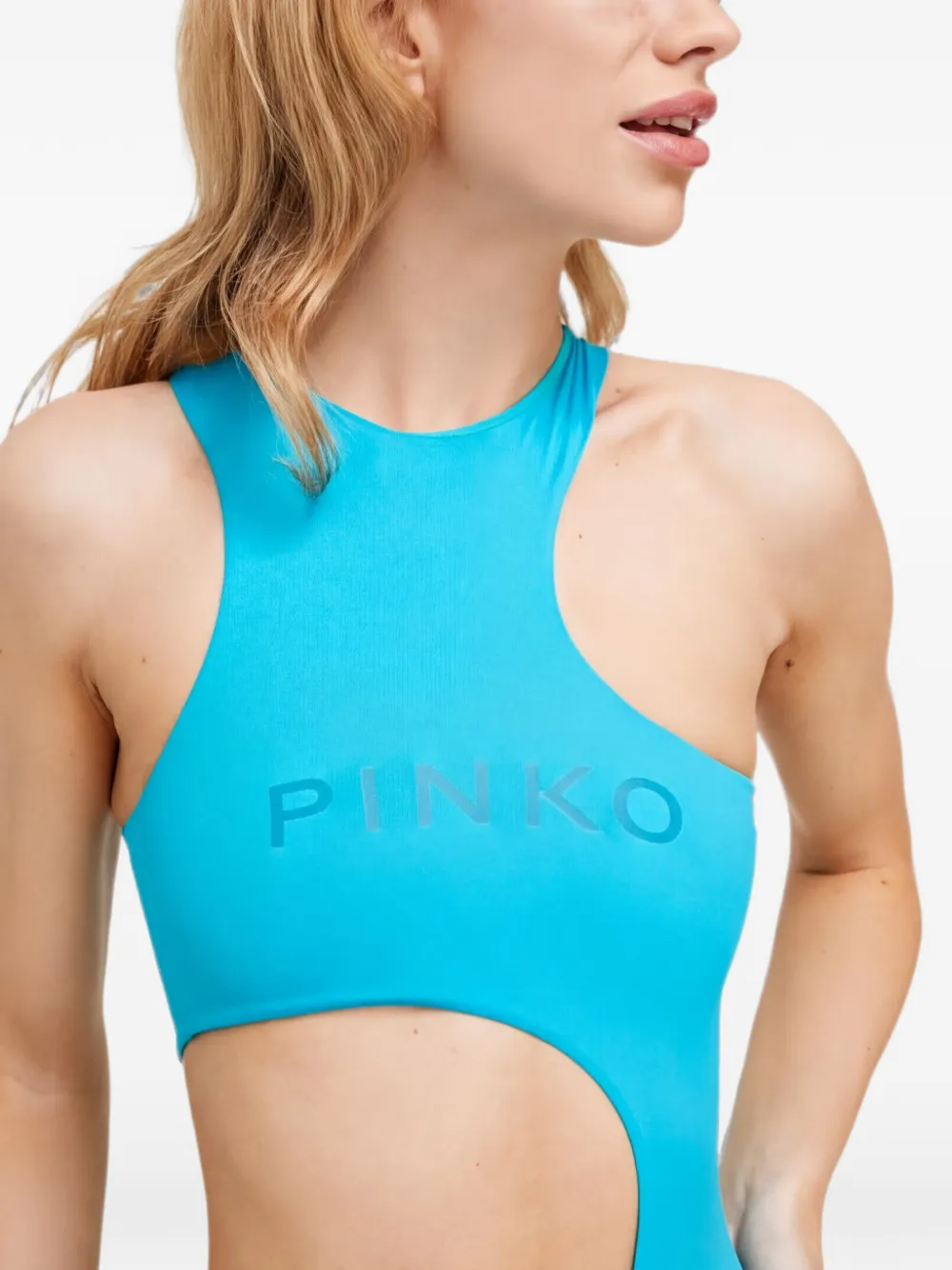 PINKO Badpak met logoprint en uitgesneden details Blauw