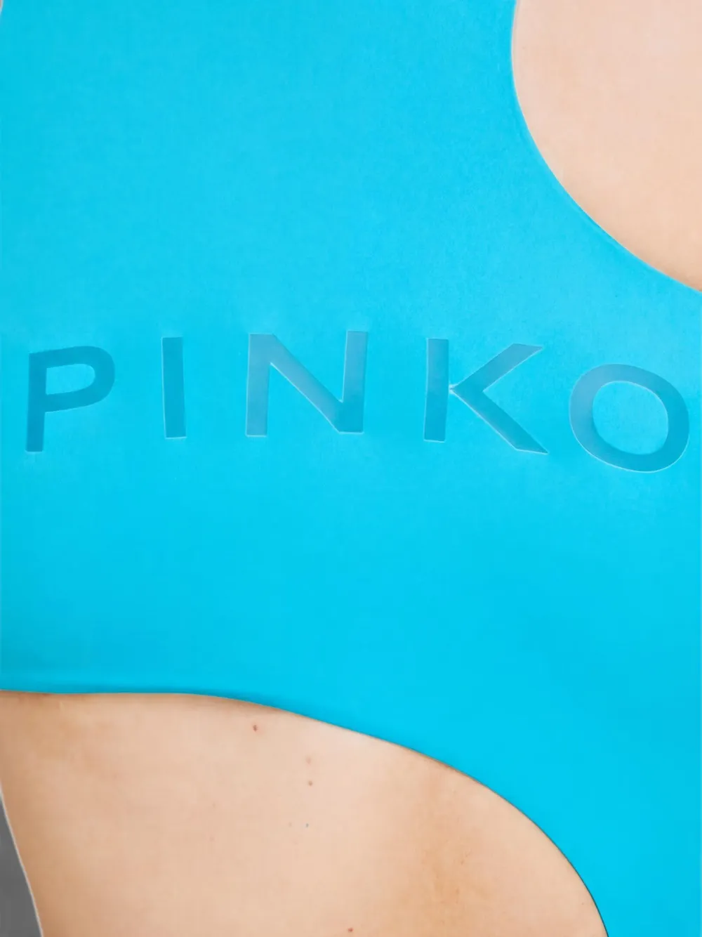 PINKO Badpak met logoprint en uitgesneden details Blauw