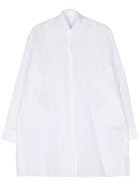 Ermanno Scervino floral-appliqué cotton shirt