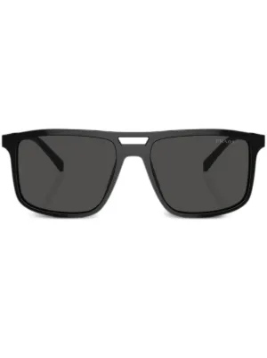 Prada Eyewear rectangle-frame Sunglasses | Black | FARFETCH RO