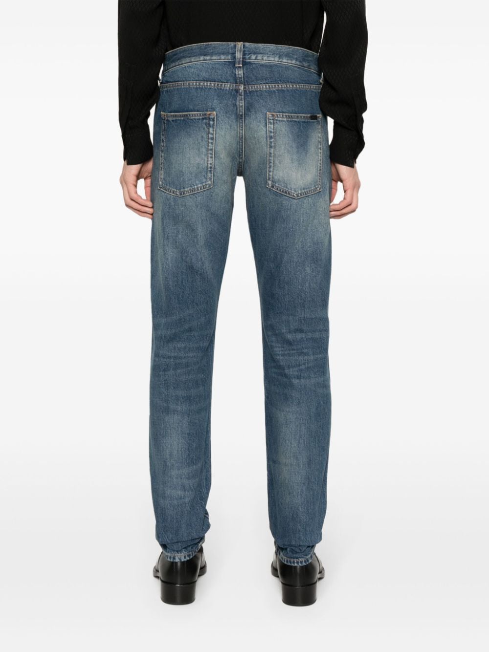Saint Laurent Low waist skinny jeans Blauw