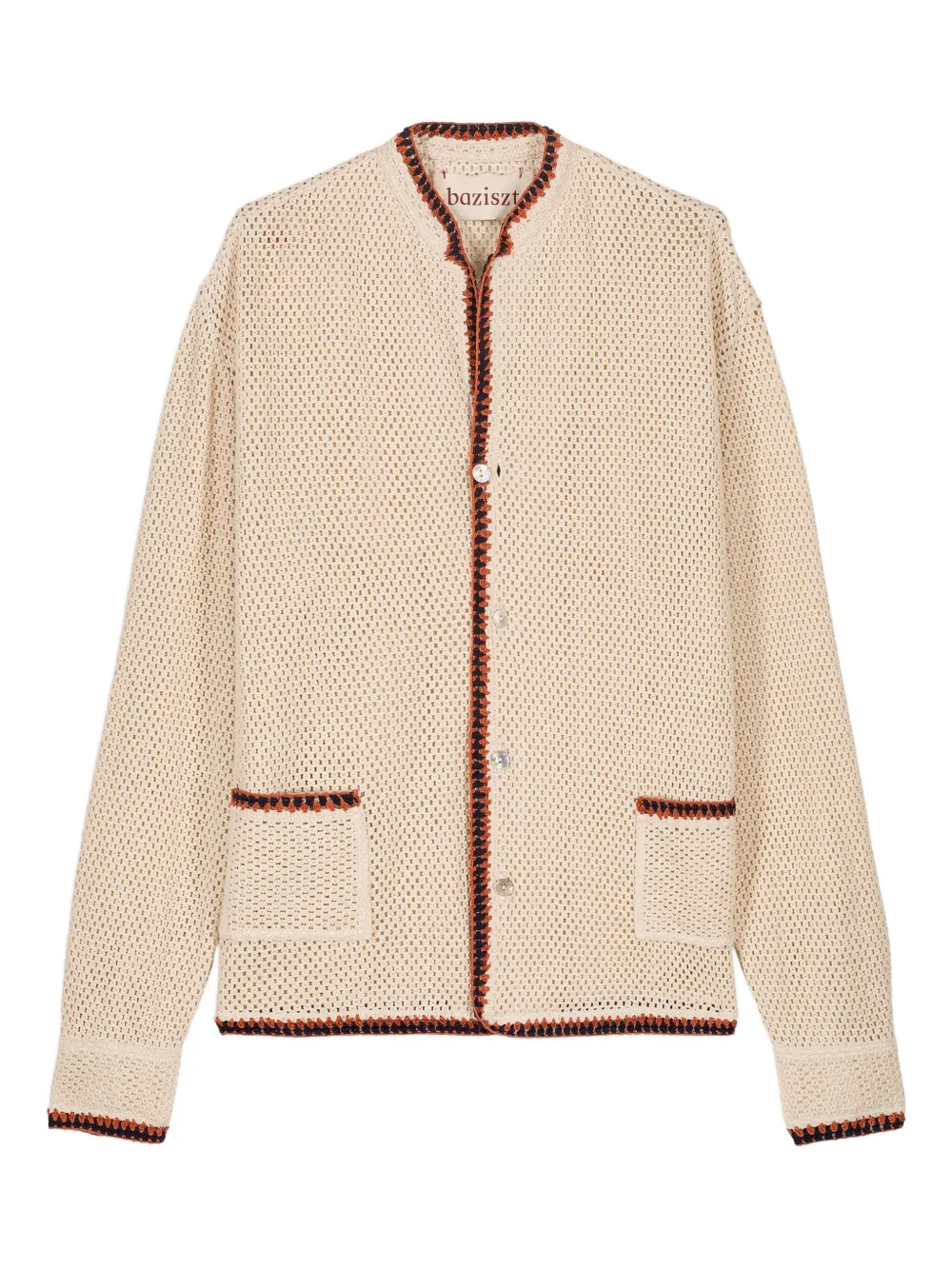 Baziszt side-pockets contrasting-trim cardigan | Neutrals | Image 1