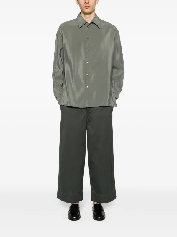 LEMAIRE Twisted button-up Shirt | Grey | FARFETCH