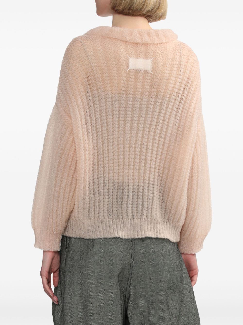 Maison Margiela semi-sheer zipped cardigan Women