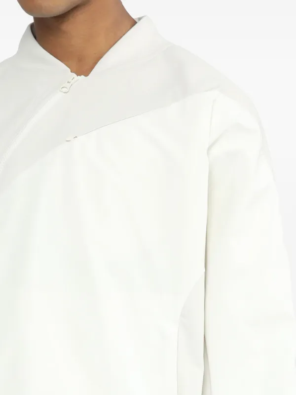 Post Archive Faction asymmetric-zip Bomber Jacket | White | FARFETCH