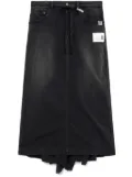 Maison MIHARA YASUHIRO draped denim skirt - Black