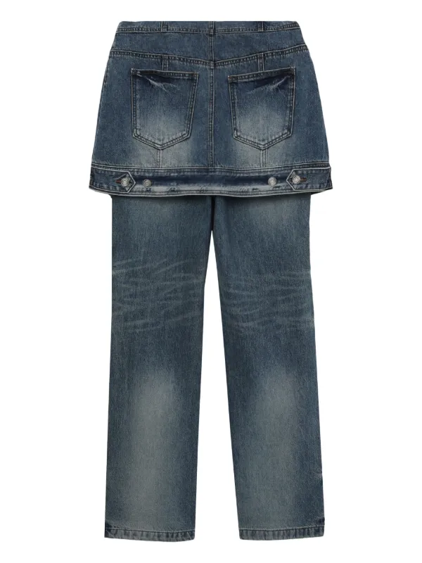 【関税込み】Juun.J ジーンズ Juun.J Layered Panelled Jeans | Blue | FARFETCH