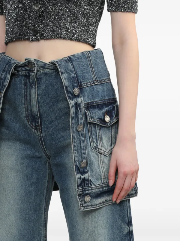 【関税込み】Juun.J ジーンズ Juun.J Layered Panelled Jeans | Blue | FARFETCH