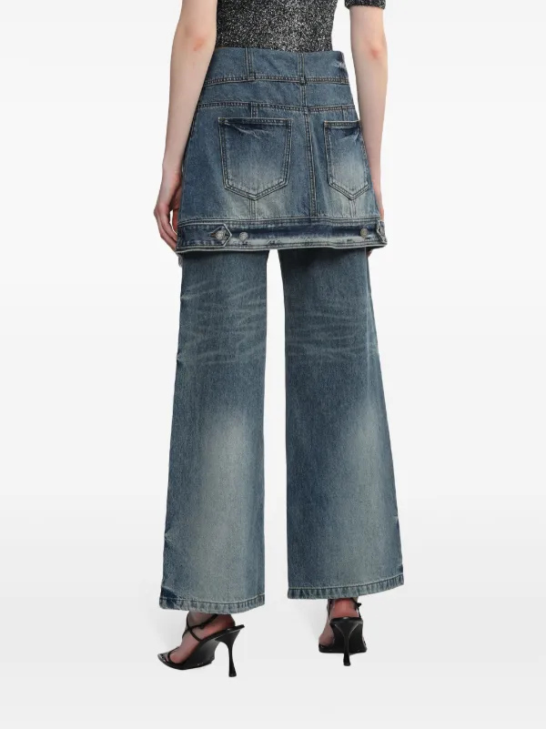 Juun.J Layered Panelled Jeans | Blue | FARFETCH