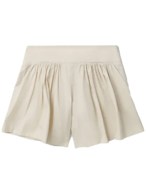 MSGM pleated cotton shorts