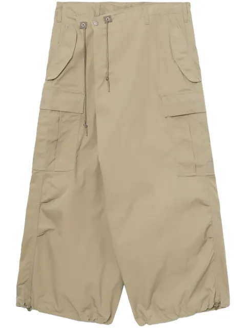 Junya Watanabe MAN Asymmetrische cargo broek met wijde pijpen
