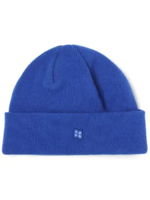 帽子 ADER Error CRUMPLE Beanie 値引 ADER error Blue Crumple Logo Beanie ADER error 帽子 - 帽子