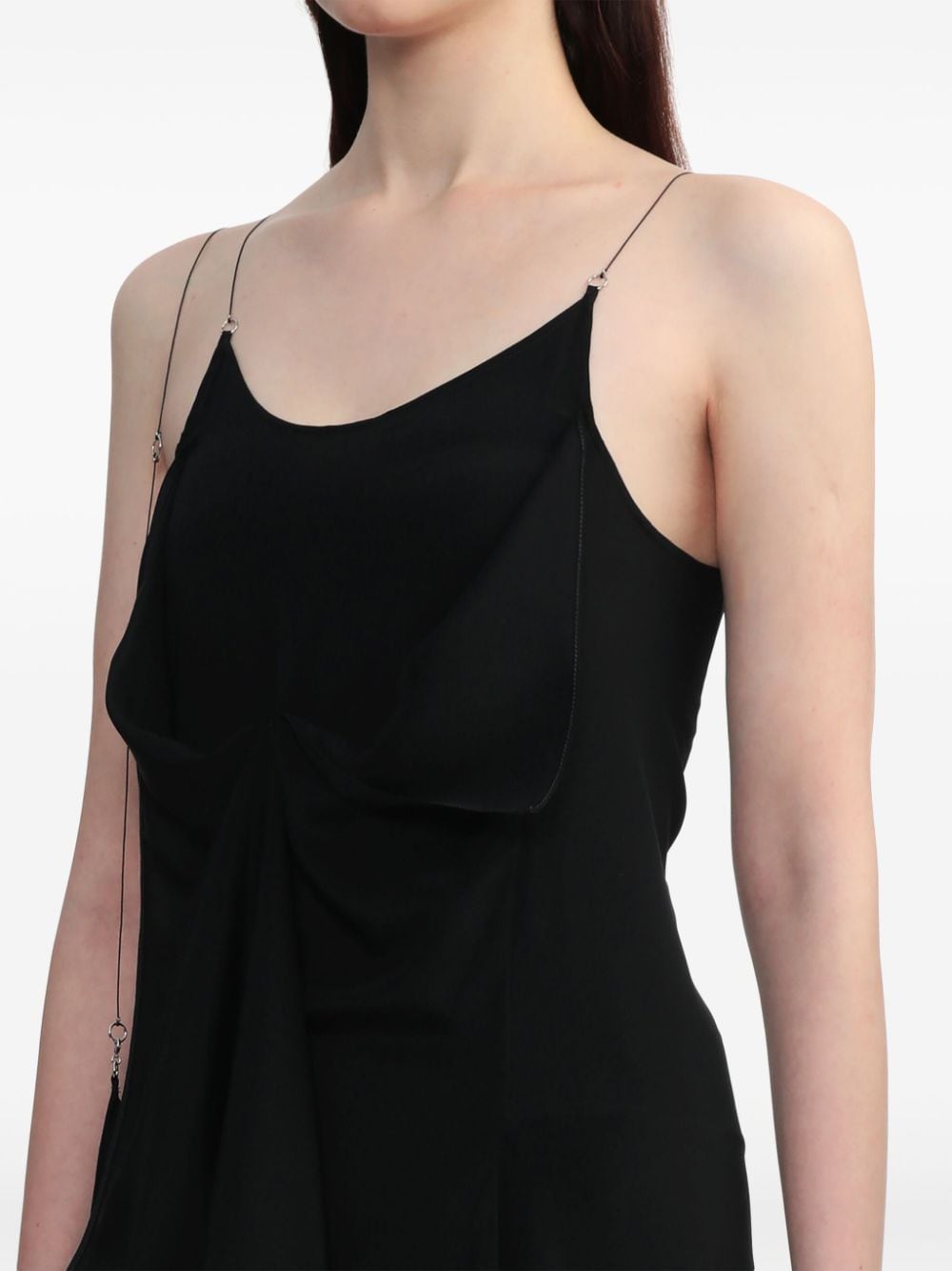 Kiko Kostadinov Asymmetrische mini-jurk Zwart