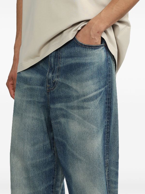 Junya Watanabe MAN faded-effect Selvedge Jeans - Farfetch