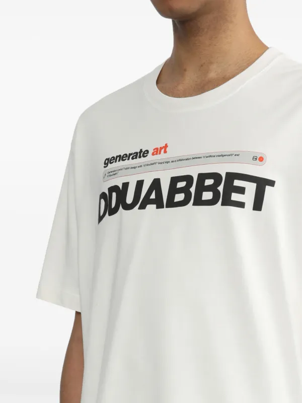 Doublet text-print Cotton T-shirt | White | FARFETCH