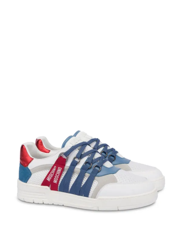 スニーカー Moschino MB15333G1HGL Sneakers MOSCHINO Women's Streetball High Top Sneaker Shoes Silver