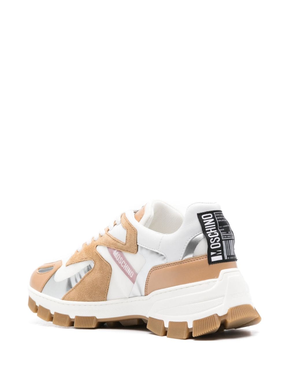 Moschino Low-top sneakers met geborduurd logo Wit