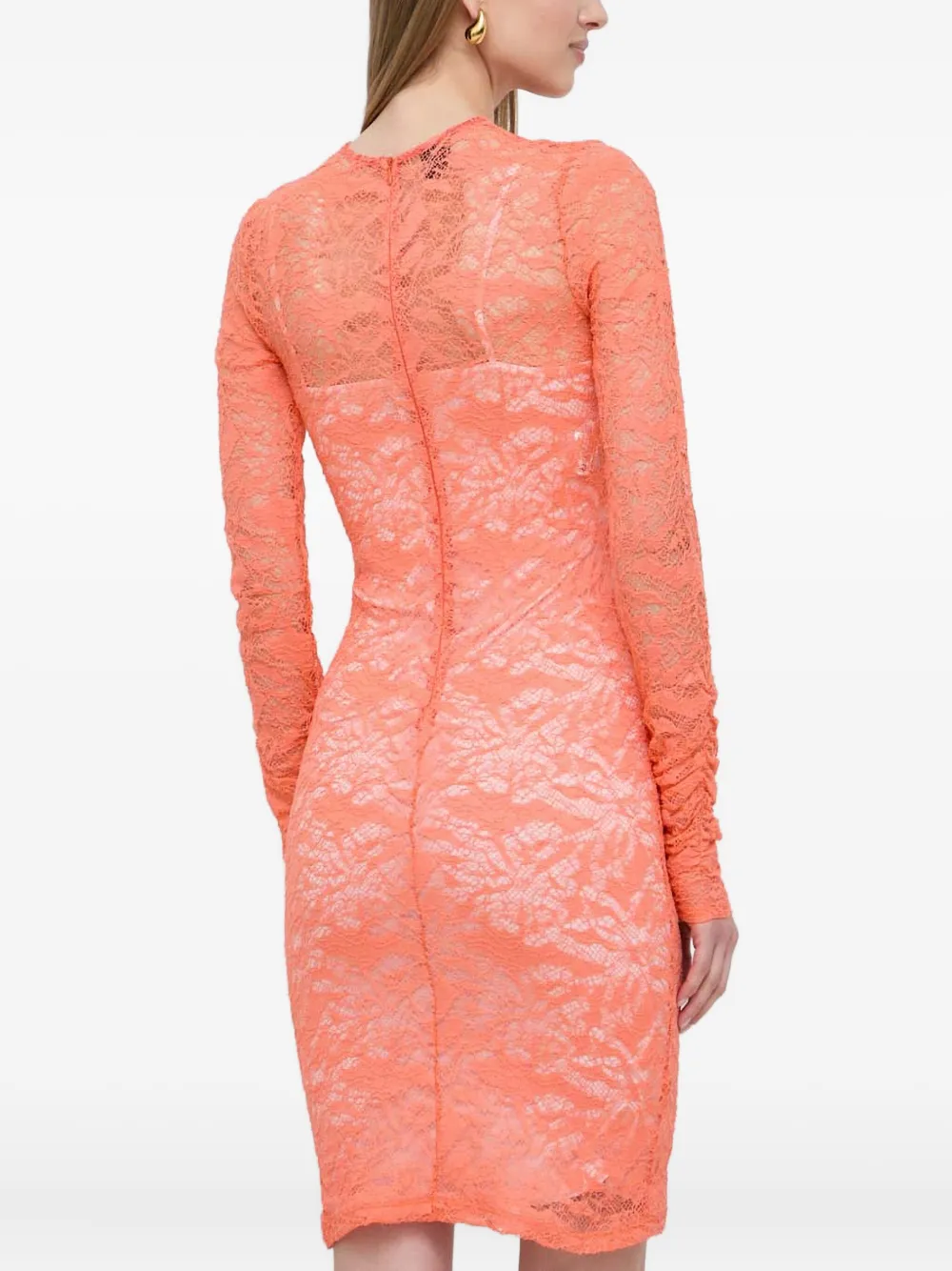 PINKO Kanten mini-jurk Oranje