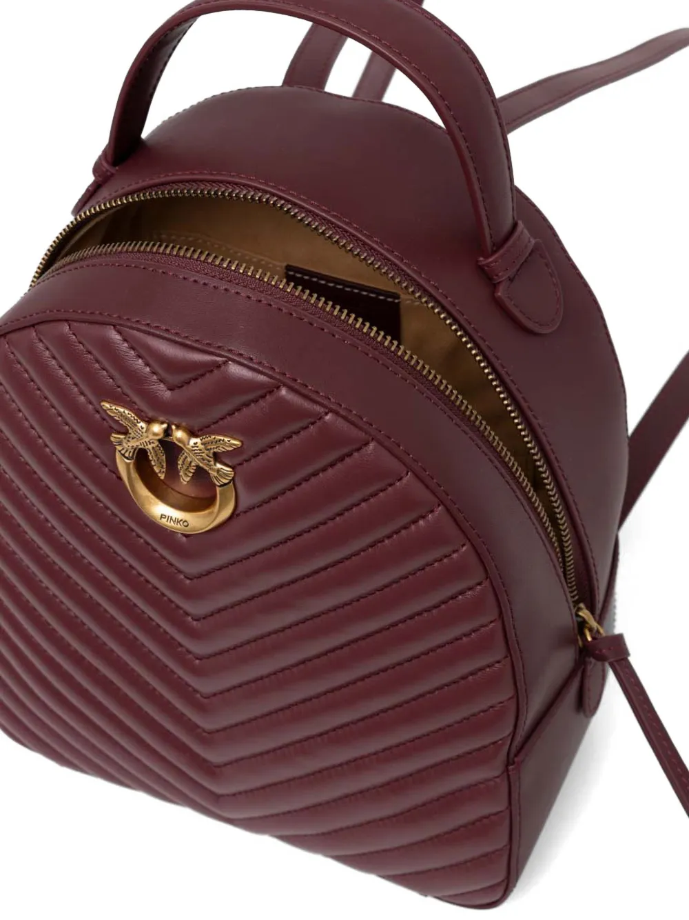 PINKO Love rugzak met chevron streep Rood