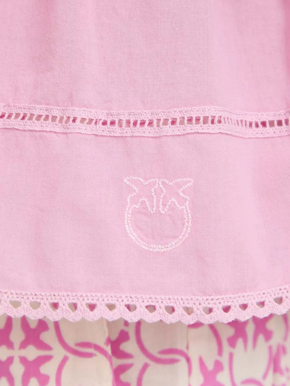 PINKO Top met pofmouwen en ringlets Roze