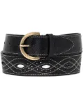 PINKO patterned-stitch leather belt - Black