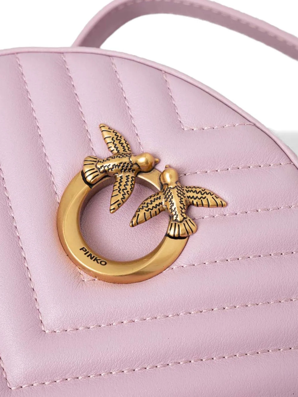 Pinko Leather Backpack In Pink