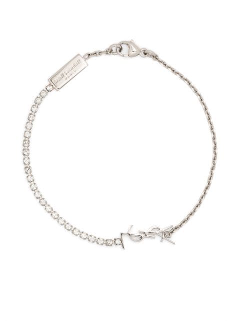 Saint Laurent Cassandre-charm chain-link bracelet