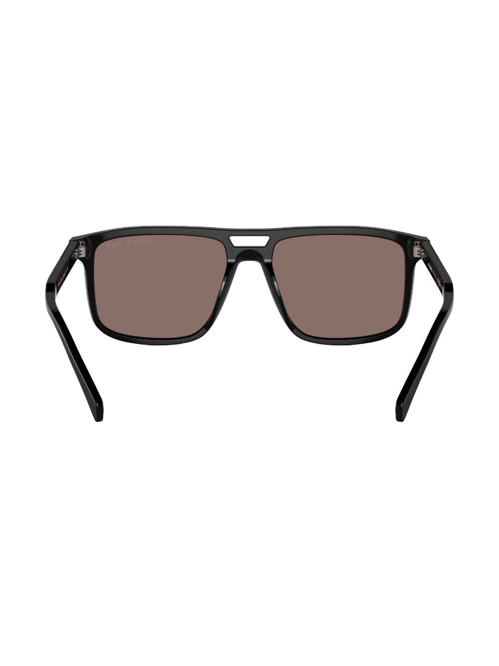 Shop Prada Pr A22s Aviator Frame Sunglasses In Black