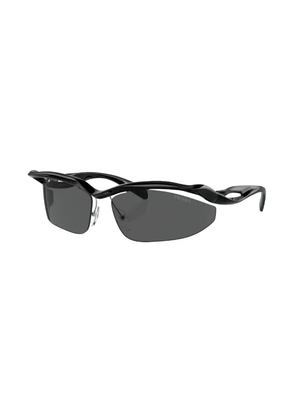 Prada Eyewear PR A25S geometric-frame Sunglasses | Black  display picture 3