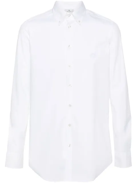 ETRO Pegaso-embroidered poplin shirt