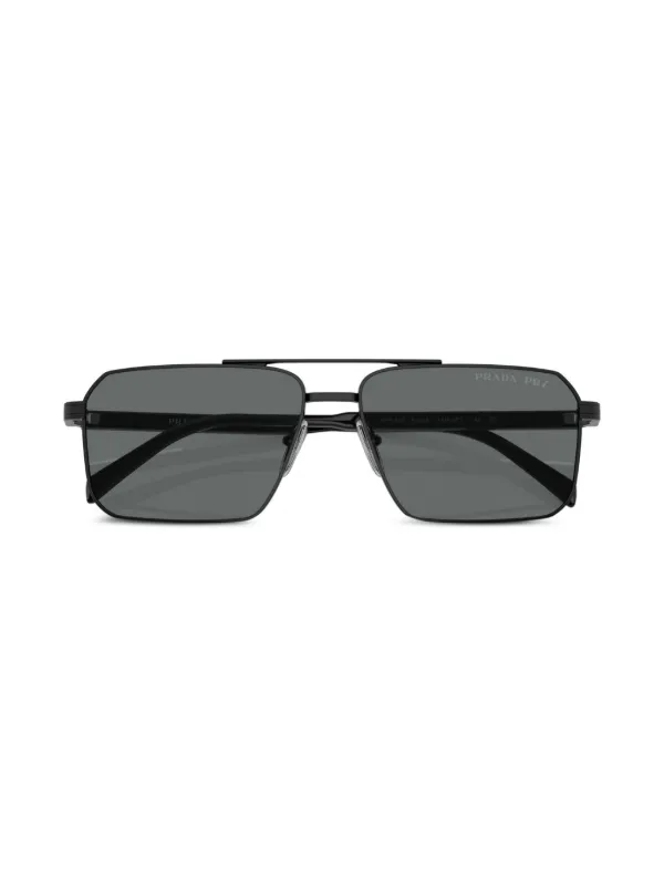 Prada Eyewear Prada PR A57S Aviator Frame Sunglasses | Black  display picture 1