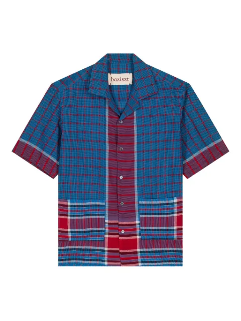 Baziszt plaid side-pockets shirt