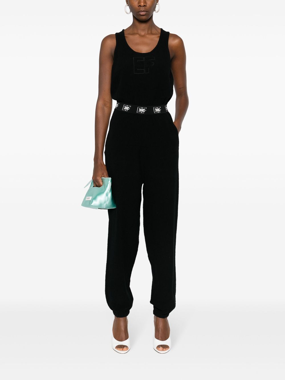 Elisabetta Franchi terry-cloth jumpsuit - Zwart