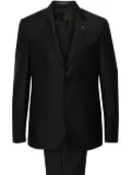 Tagliatore single-breasted virgin wool suit - Black