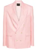 THE ANDAMANE Pixie linen double-breasted blazer - Pink