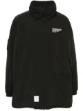 Neighborhood Monster logo-print parka coat - Black