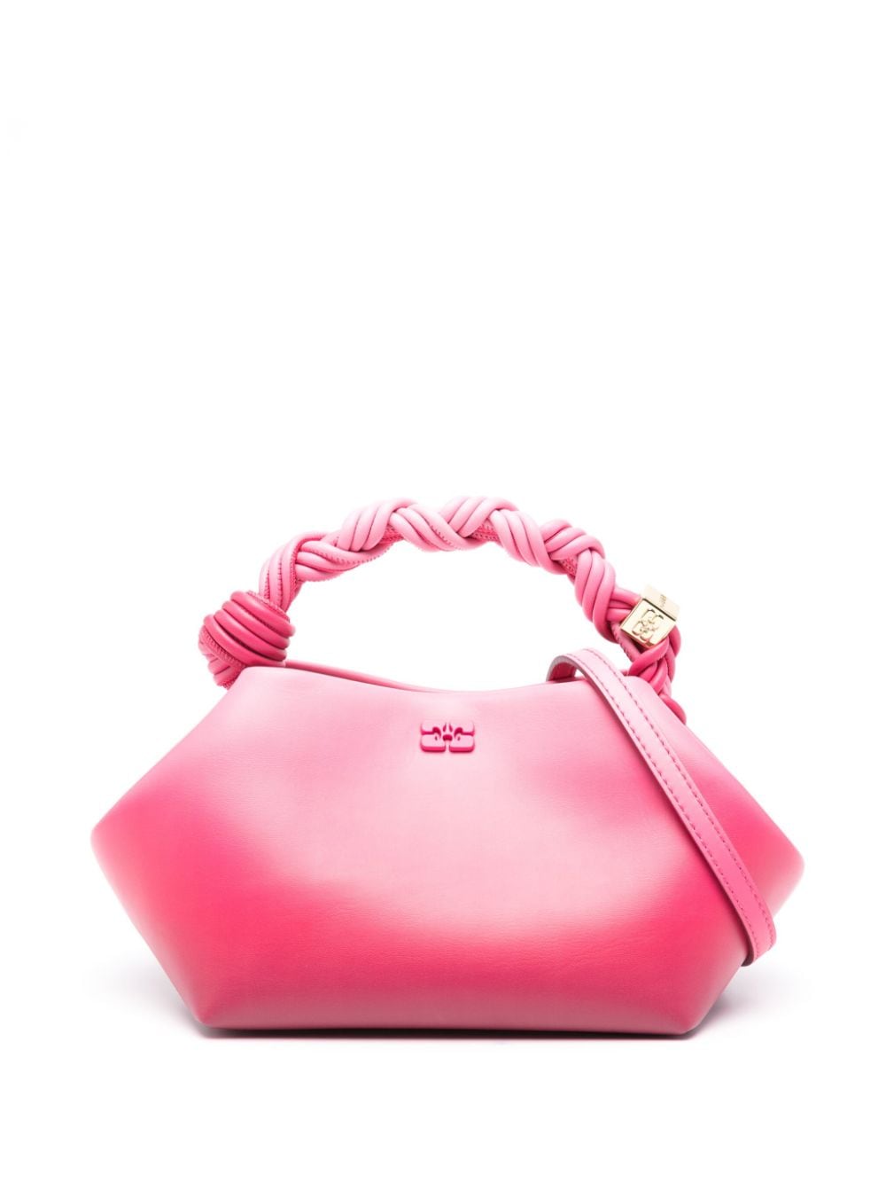 Shop Ganni Small Bou Tote Bag In Pink